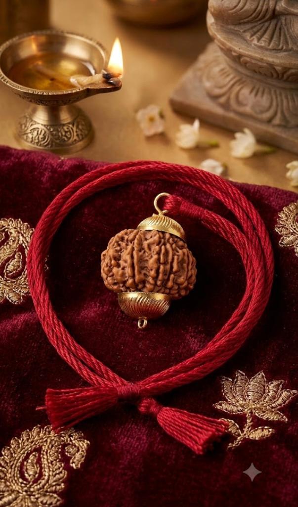 7 Mukhi Rudraksha Gold Pendant (18mm-25mm) Catalog Photo